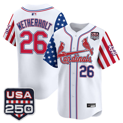 St. Louis Cardinals "America 250 Edition" Vapor Premier Limited Jersey - All Stitched