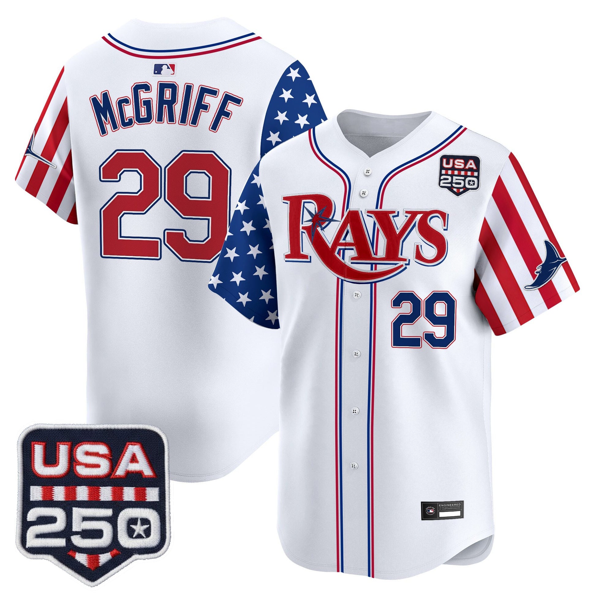 Tampa Bay Rays "America 250 Edition" Vapor Premier Limited Jersey - All Stitched