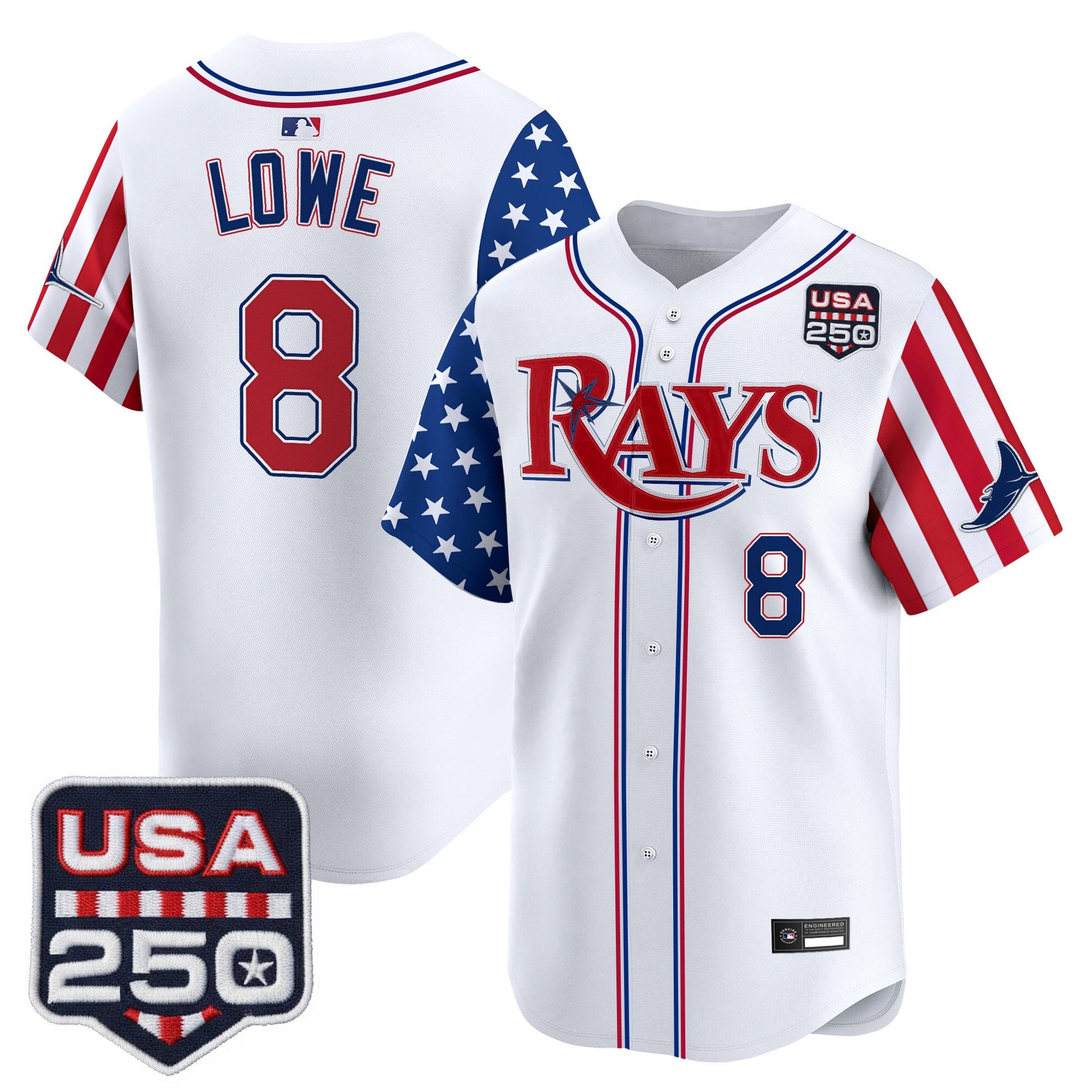 Tampa Bay Rays "America 250 Edition" Vapor Premier Limited Jersey - All Stitched