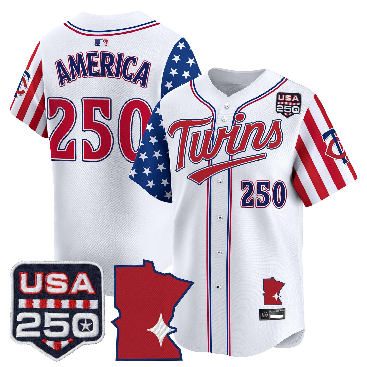 Minnesota Twins "America 250 Edition" Vapor Premier Limited Jersey - All Stitched