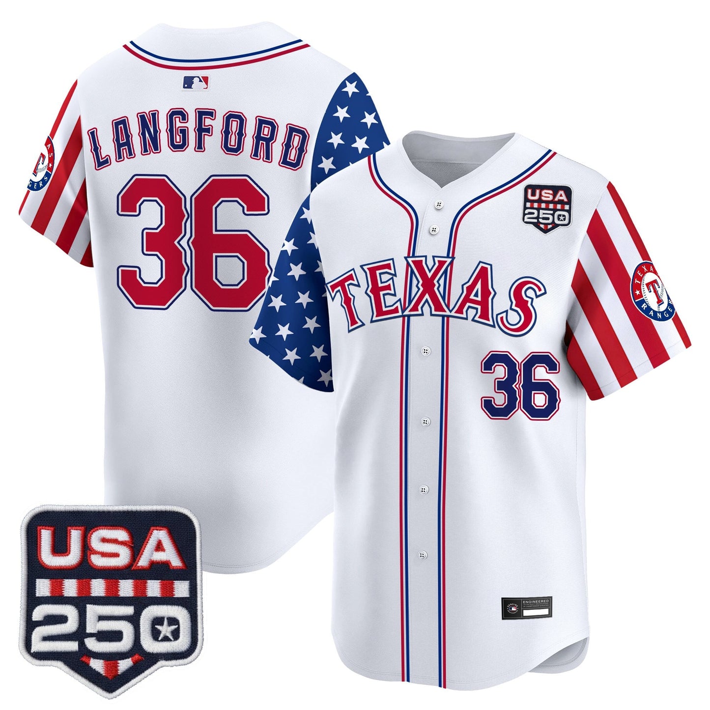 Texas Rangers "America 250 Edition" Vapor Premier Limited Jersey - All Stitched