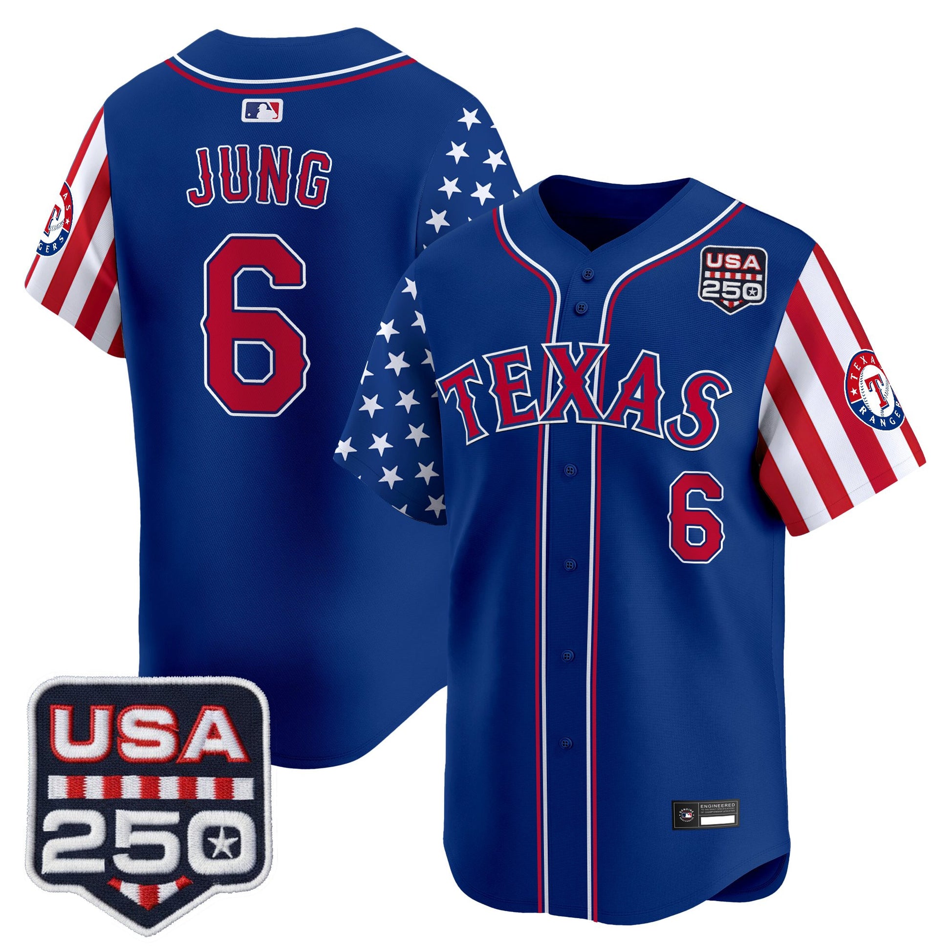 Texas Rangers "America 250 Edition" Vapor Premier Limited Jersey - All Stitched