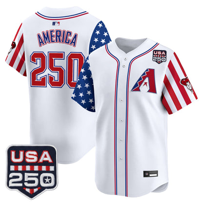 Arizona Diamondbacks "America 250 Edition" Vapor Premier Limited Jersey - All Stitched