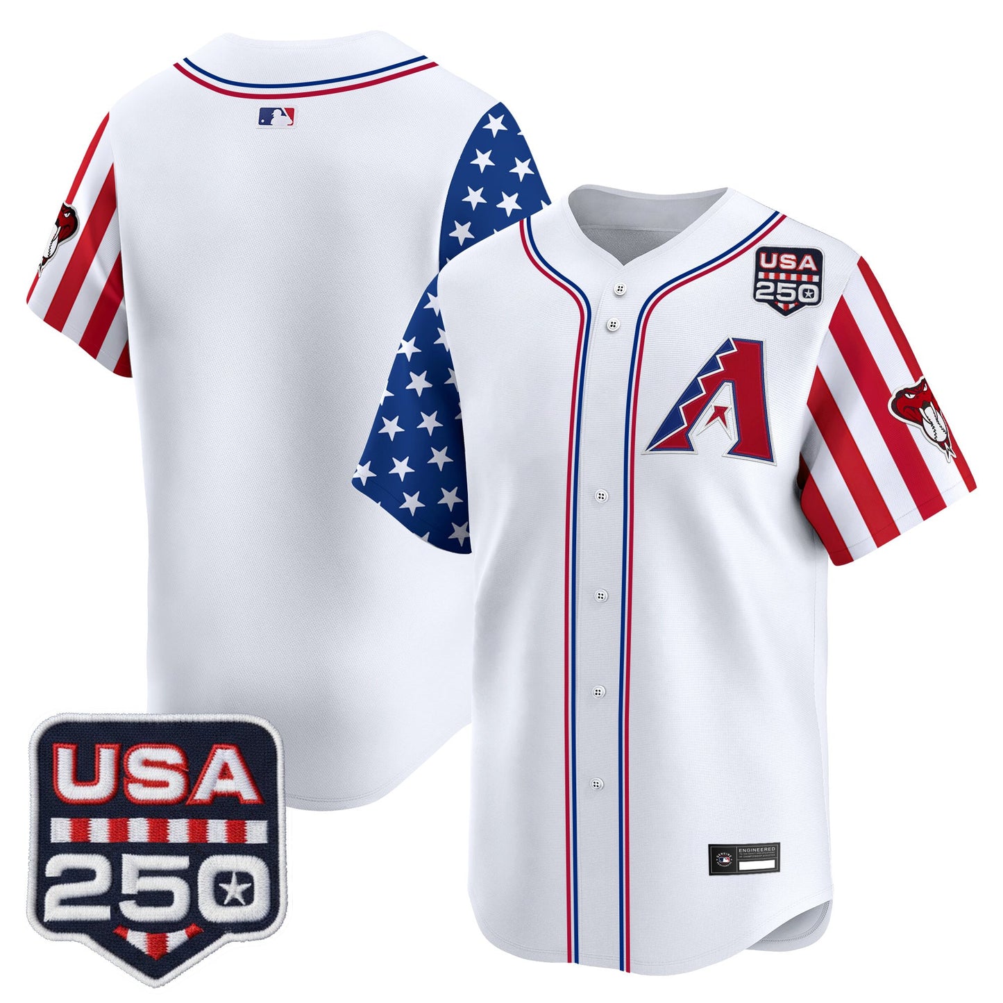 Arizona Diamondbacks "America 250 Edition" Vapor Premier Limited Jersey - All Stitched