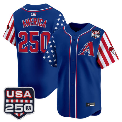 Arizona Diamondbacks "America 250 Edition" Vapor Premier Limited Jersey - All Stitched