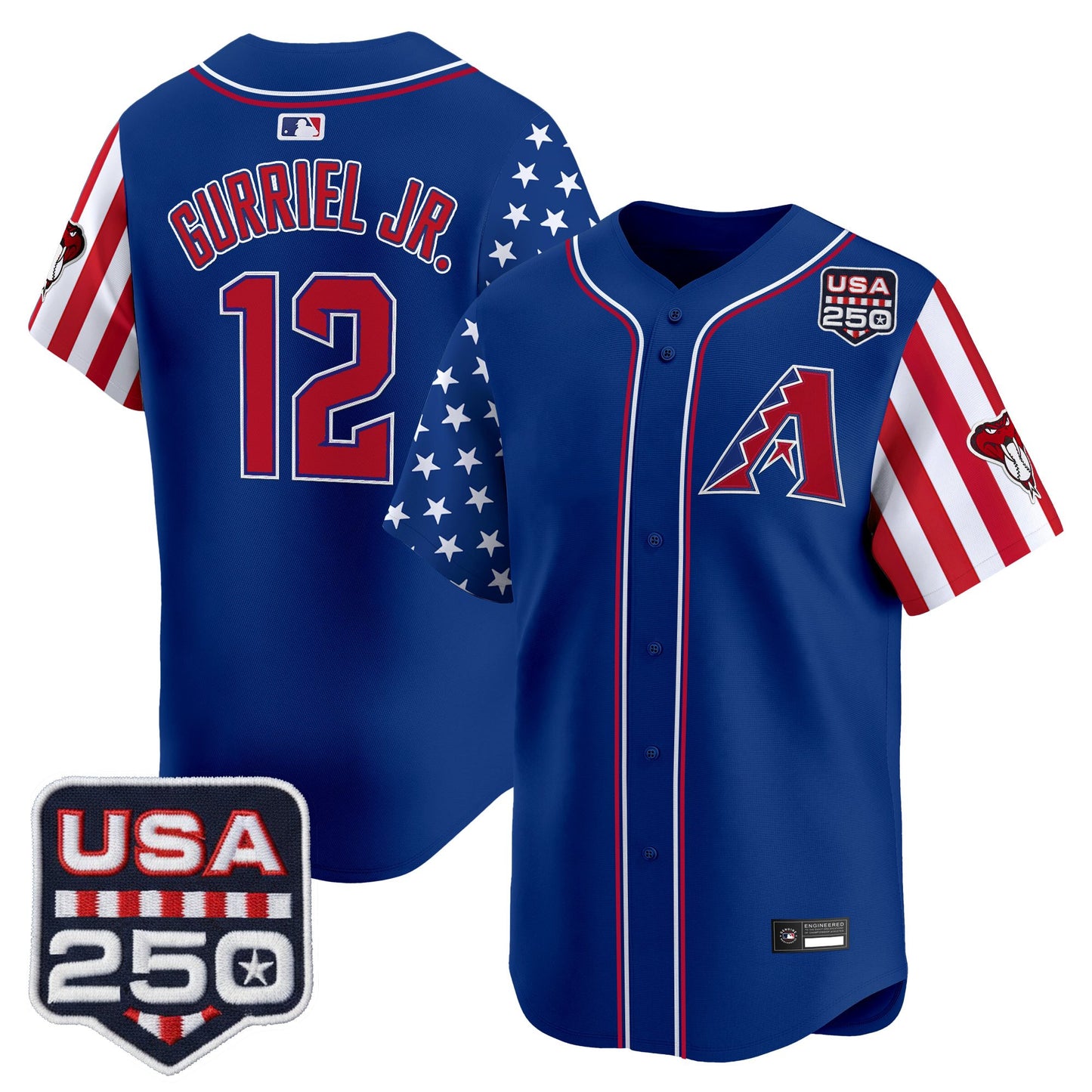 Arizona Diamondbacks "America 250 Edition" Vapor Premier Limited Jersey - All Stitched