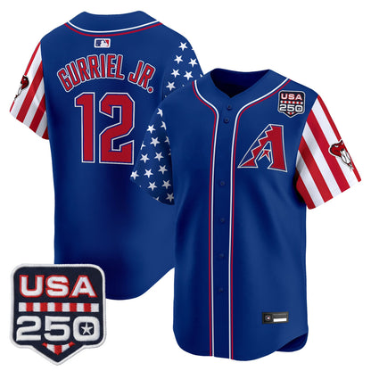 Arizona Diamondbacks "America 250 Edition" Vapor Premier Limited Jersey - All Stitched