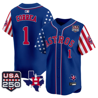 Houston Astros "America 250 Edition" Vapor Premier Limited Jersey - All Stitched