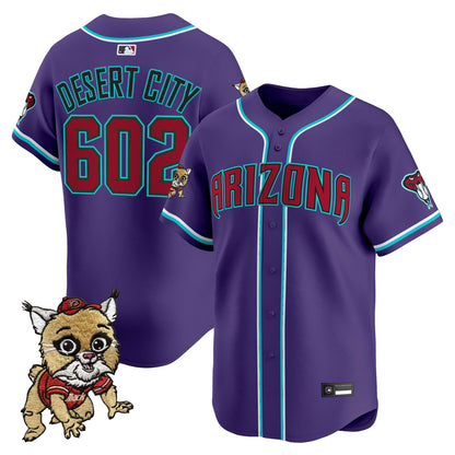 Diamondbacks Baxter The Bobcat Patch Vapor Premier Limited Jersey - All Stitched