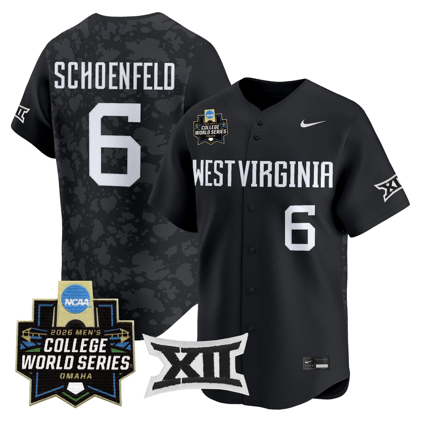Men's West Virginia Mountaineers 2026 World Series Patch Vapor Premier Limited Jersey - All Stitched