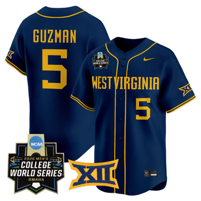 Men's West Virginia Mountaineers 2026 World Series Patch Vapor Premier Limited Jersey - All Stitched