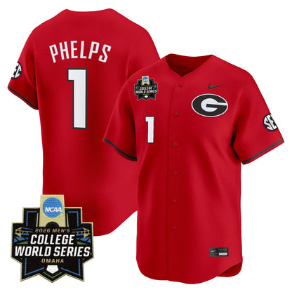 Men's Georgia Bulldogs Baseball 2026 World Series Vapor Premier Limited Jersey - All Stitched