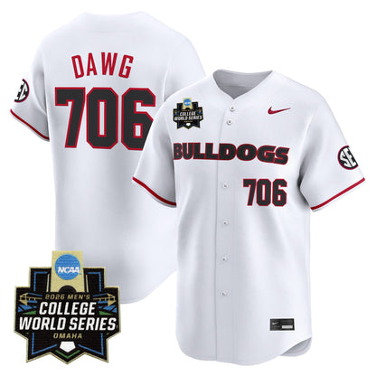 Men's Georgia Bulldogs Baseball 2026 World Series Vapor Premier Limited Jersey - All Stitched