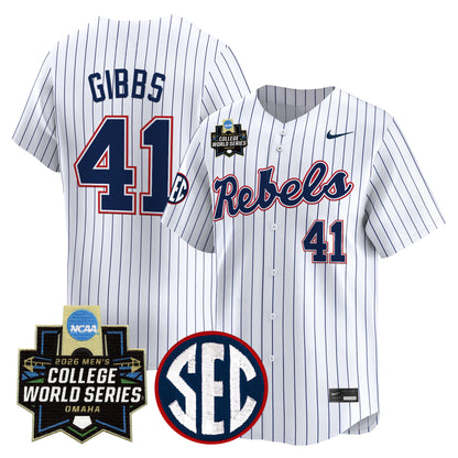 Men's Ole Miss Rebels 2026 World Series Vapor Premier Limited Jersey - All Stitched