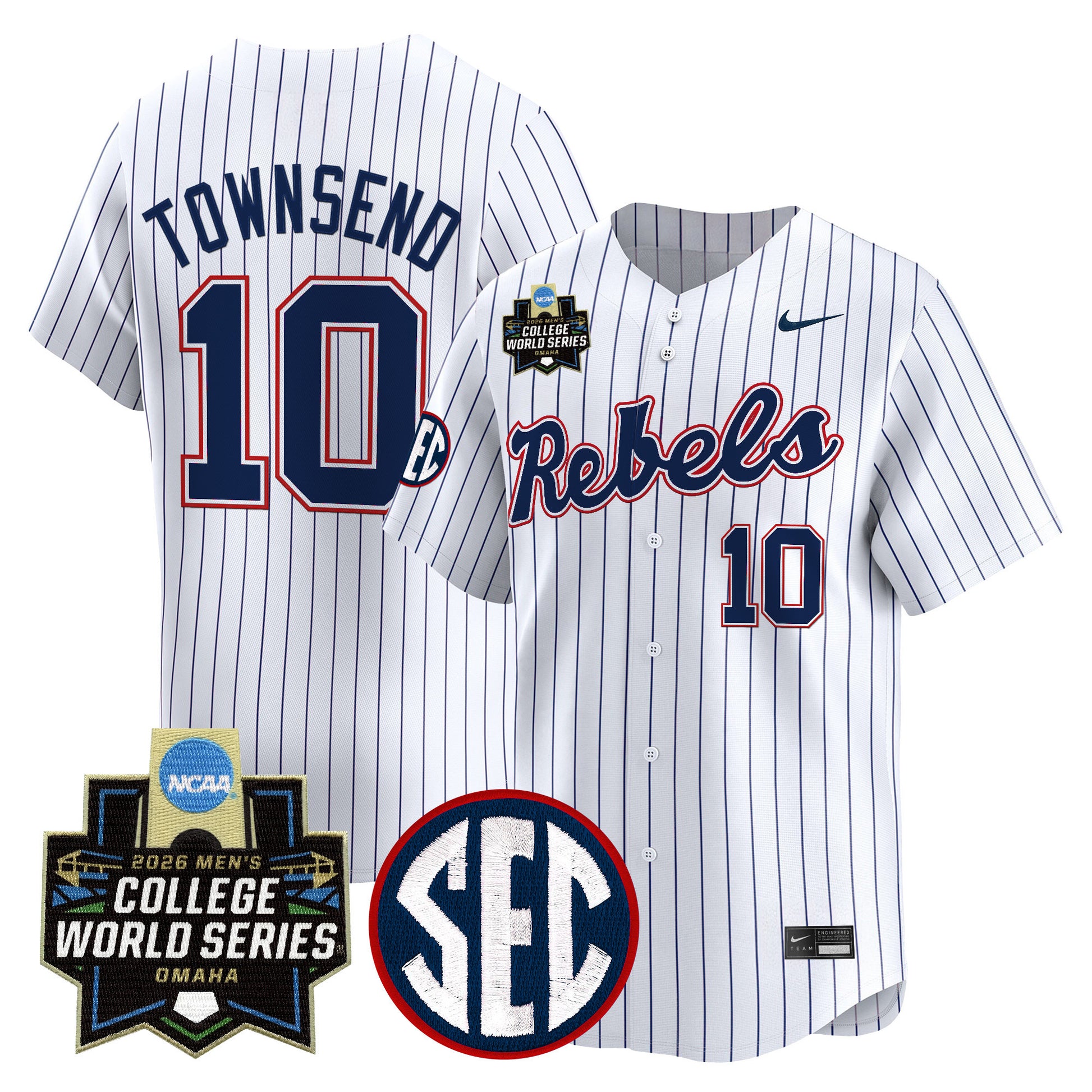 Men's Ole Miss Rebels 2026 World Series Vapor Premier Limited Jersey - All Stitched