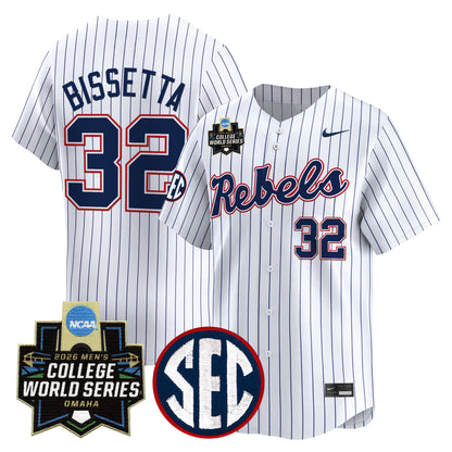 Men's Ole Miss Rebels 2026 World Series Vapor Premier Limited Jersey - All Stitched