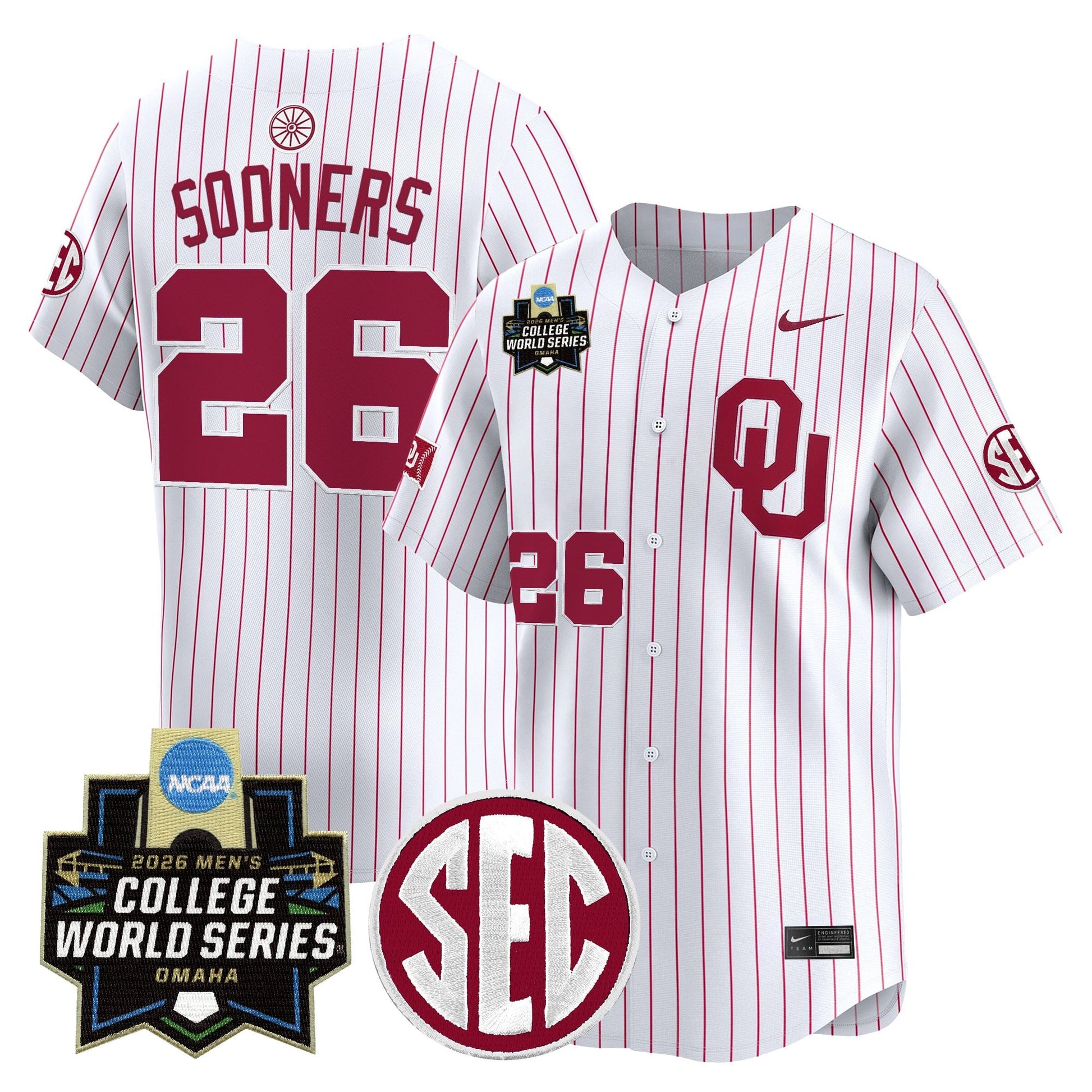 Men's Oklahoma Sooners 2026 World Series Vapor Premier Limited Jersey - All Stitched