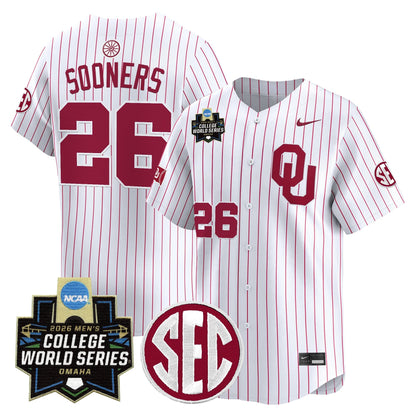 Men's Oklahoma Sooners 2026 World Series Vapor Premier Limited Jersey - All Stitched