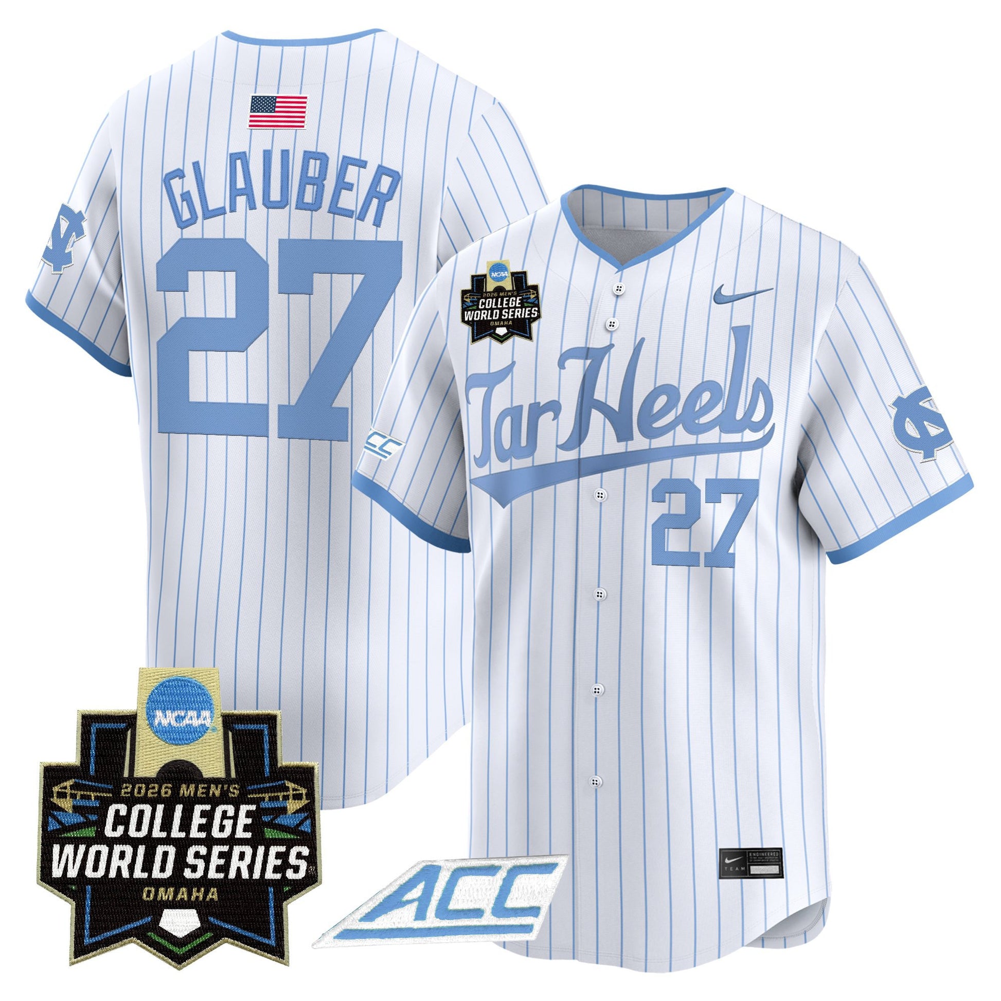 Men's North Carolina Tar Heels 2026 World Series Vapor Premier Limited Jersey - All Stitched