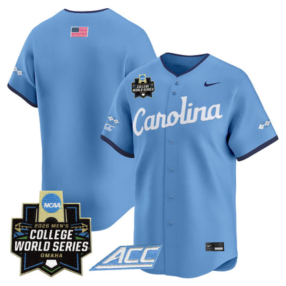 Men's North Carolina Tar Heels 2026 World Series Vapor Premier Limited Jersey - All Stitched