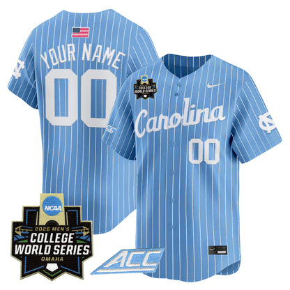 North Carolina Tar Heels 2026 World Series Vapor Premier Limited Custom Jersey - All Stitched
