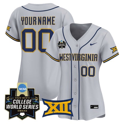 West Virginia Mountaineers 2026 World Series Patch Vapor Premier Limited Custom Jersey - All Stitched
