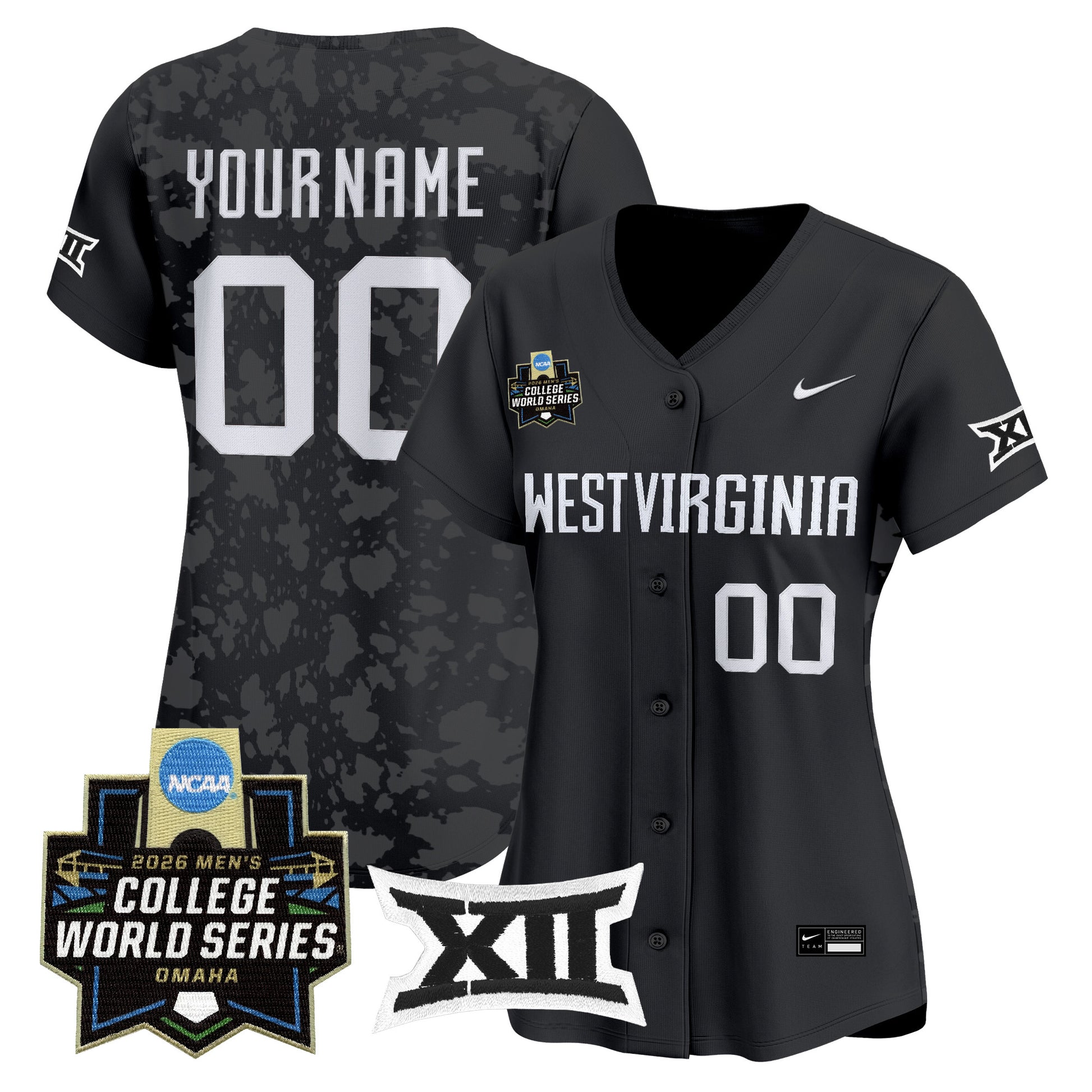 West Virginia Mountaineers 2026 World Series Patch Vapor Premier Limited Custom Jersey - All Stitched