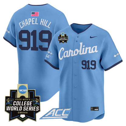 Men's North Carolina Tar Heels 2026 World Series Vapor Premier Limited Jersey - All Stitched