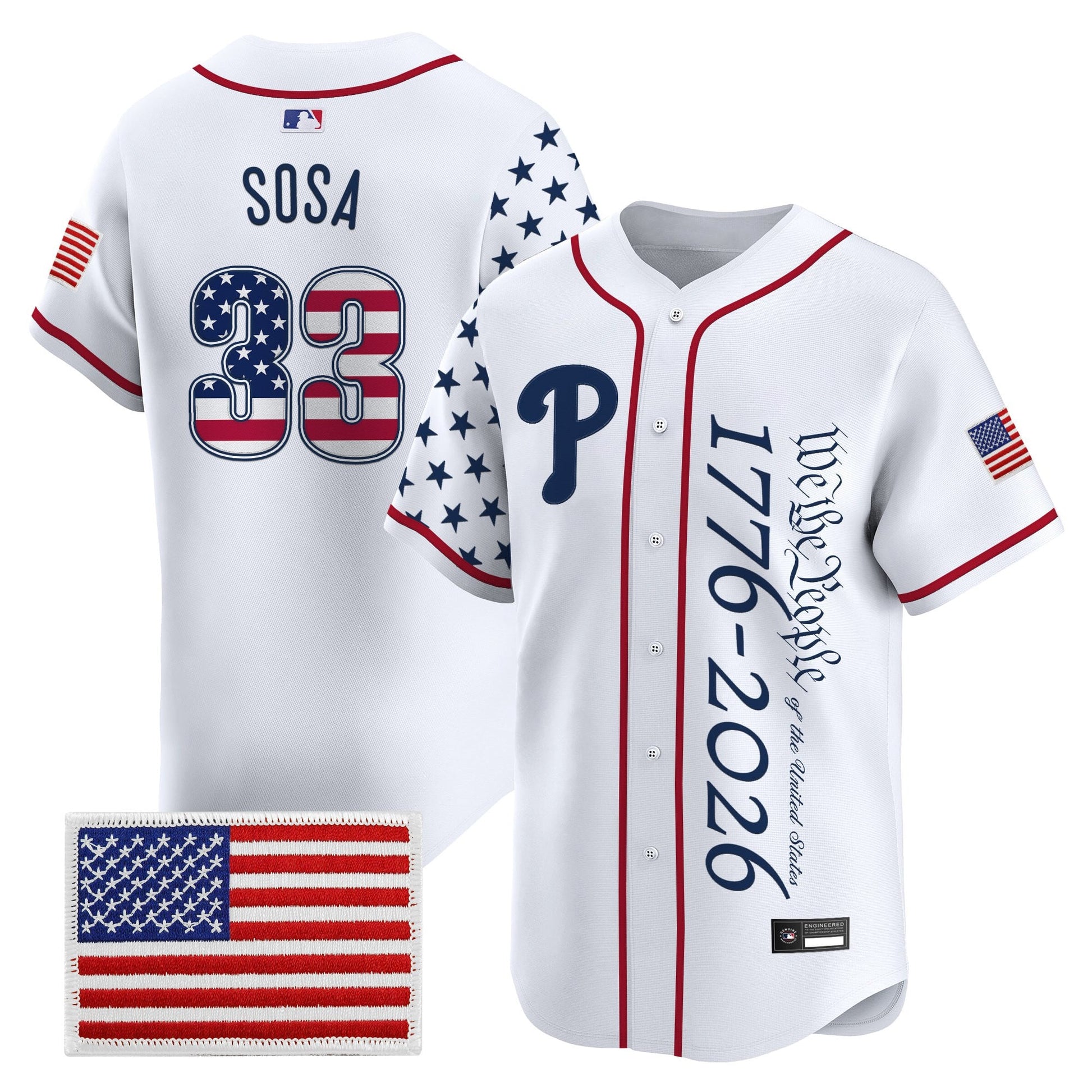 Philadelphia Phillies "America 250 Edition" Vapor Premier Limited Jersey V2 - Stitched