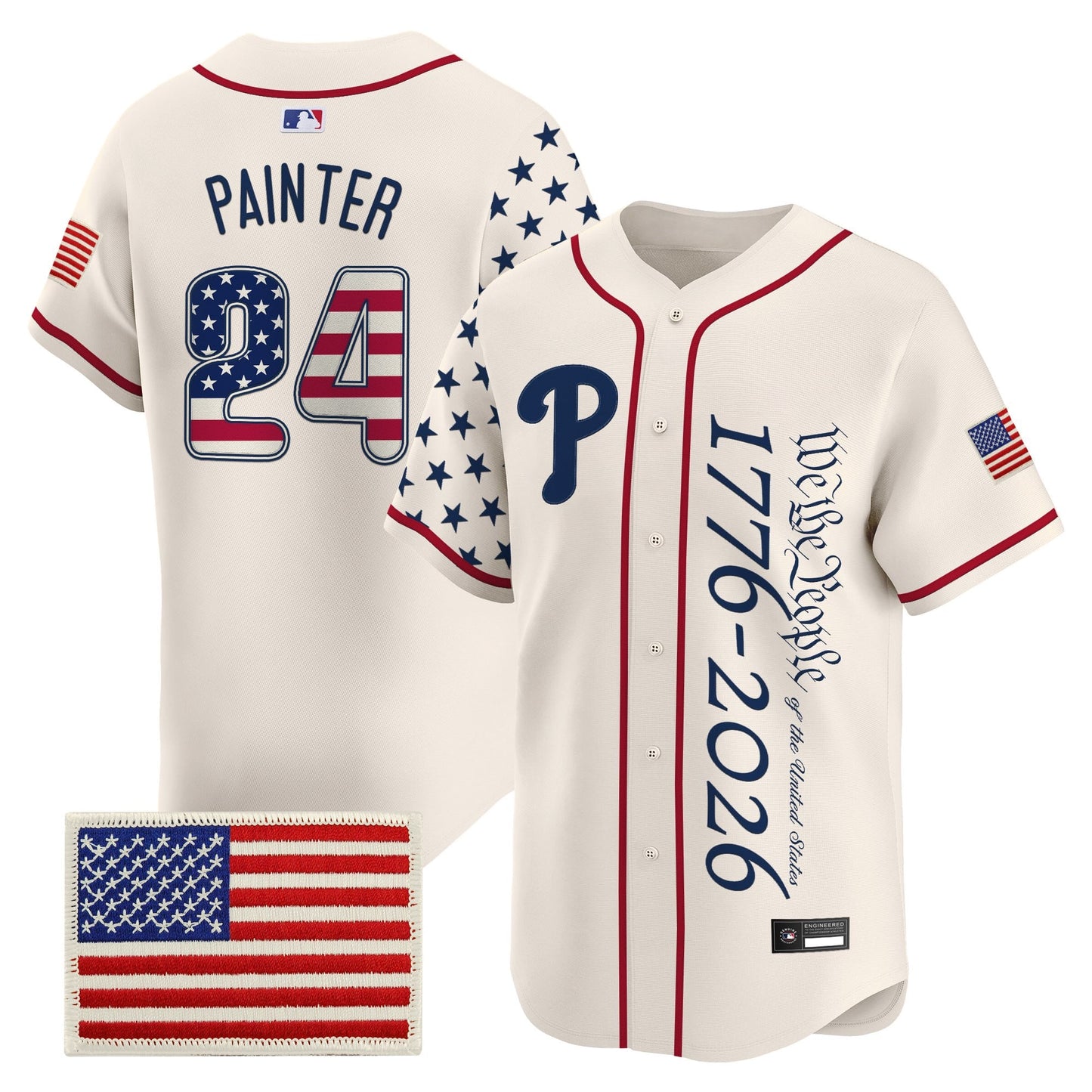 Philadelphia Phillies "America 250 Edition" Vapor Premier Limited Jersey V2 - Stitched