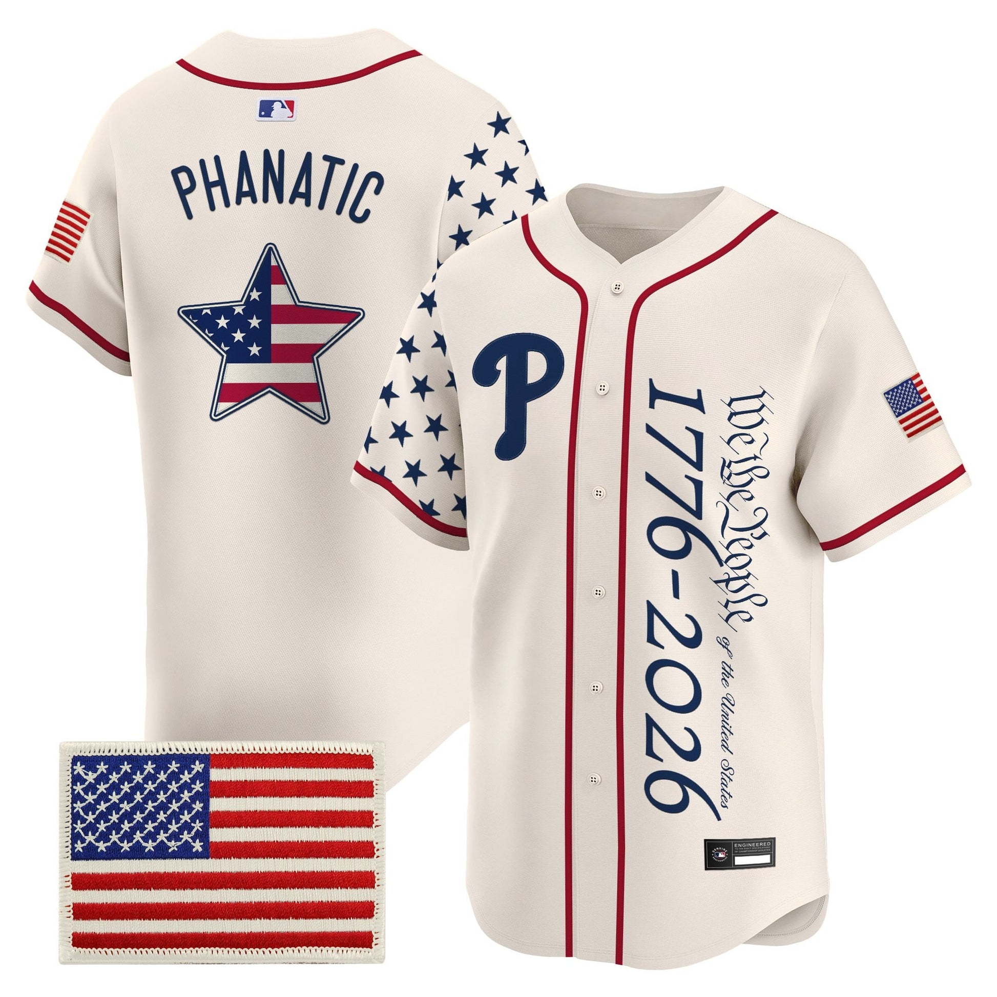 Philadelphia Phillies "America 250 Edition" Vapor Premier Limited Jersey V2 - Stitched
