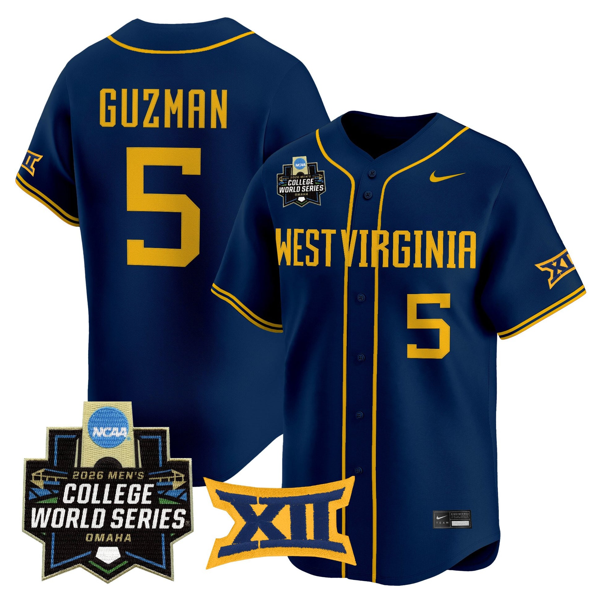 Men's West Virginia Mountaineers 2026 World Series Vapor Premier Limited Jersey V2 - All Stitched