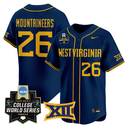 Men's West Virginia Mountaineers 2026 World Series Vapor Premier Limited Jersey V2 - All Stitched