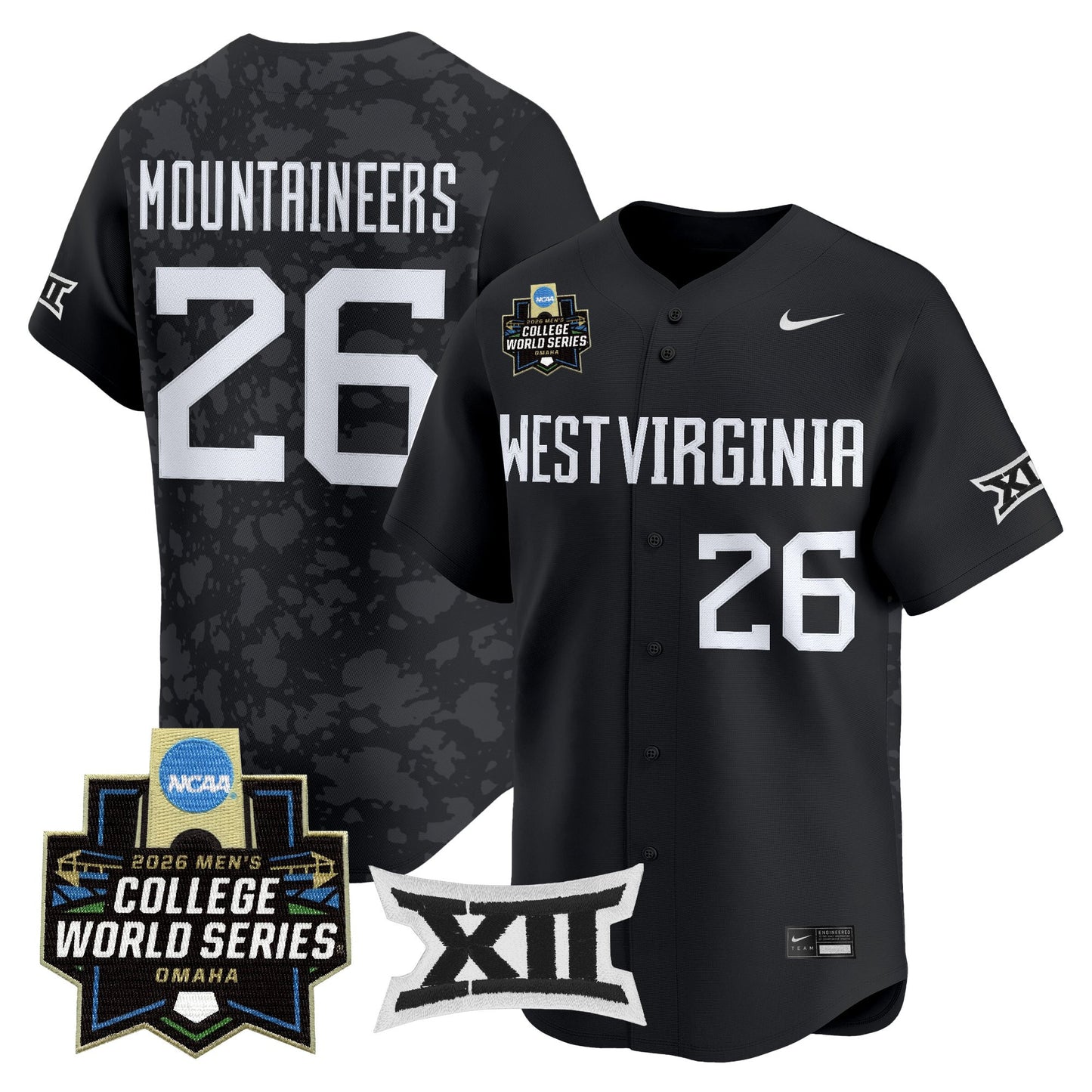 Men's West Virginia Mountaineers 2026 World Series Vapor Premier Limited Jersey V2 - All Stitched