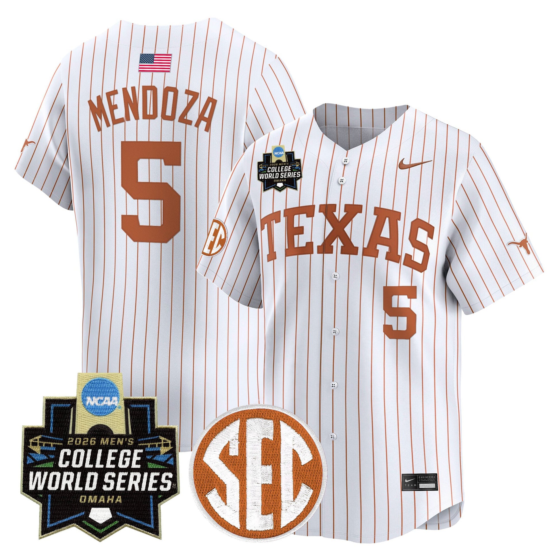 Men's Texas Longhorns 2026 World Series Vapor Premier Limited Jersey V2 - All Stitched