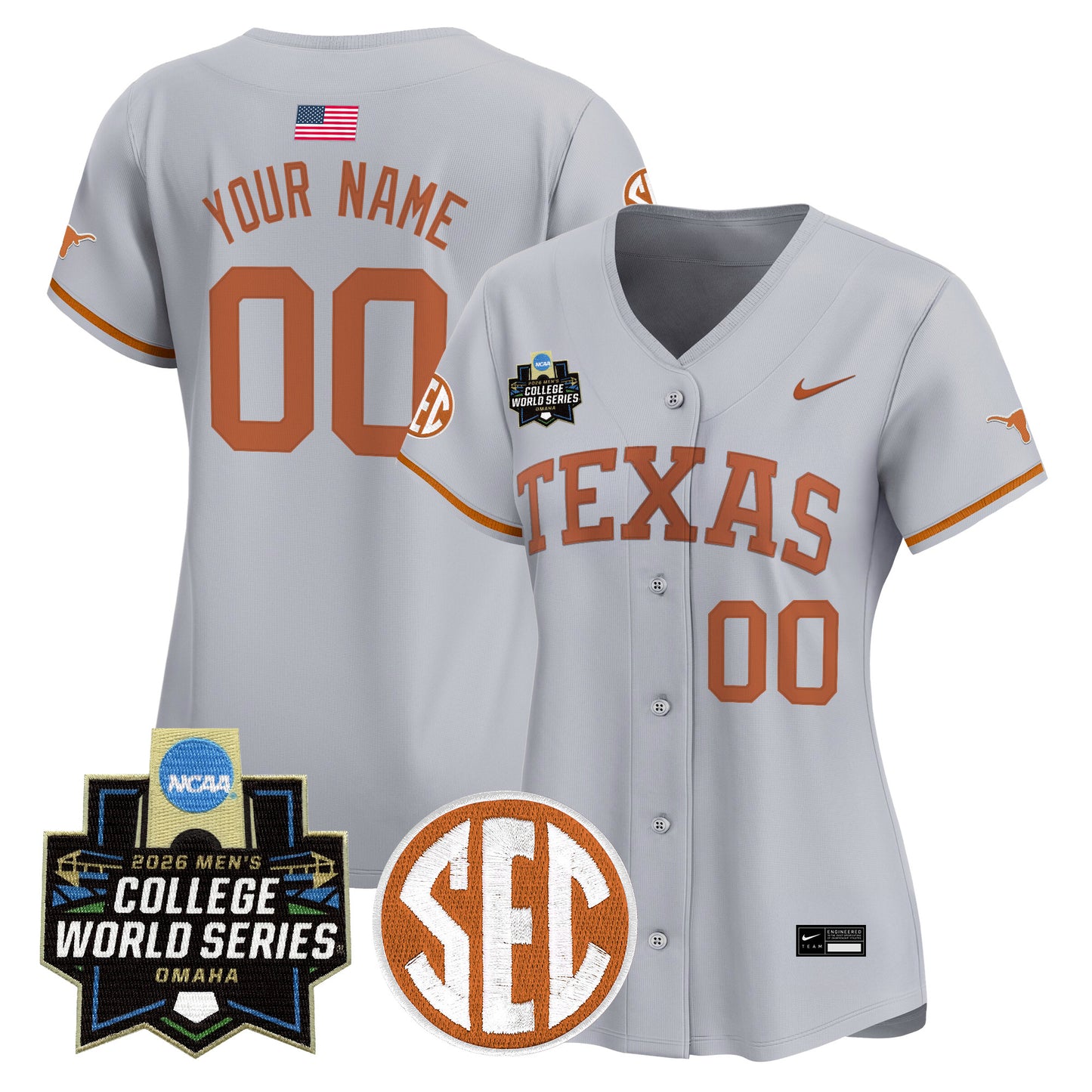 Texas Longhorns 2026 World Series Vapor Premier Limited Custom Jersey - All Stitched
