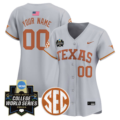 Texas Longhorns 2026 World Series Vapor Premier Limited Custom Jersey - All Stitched