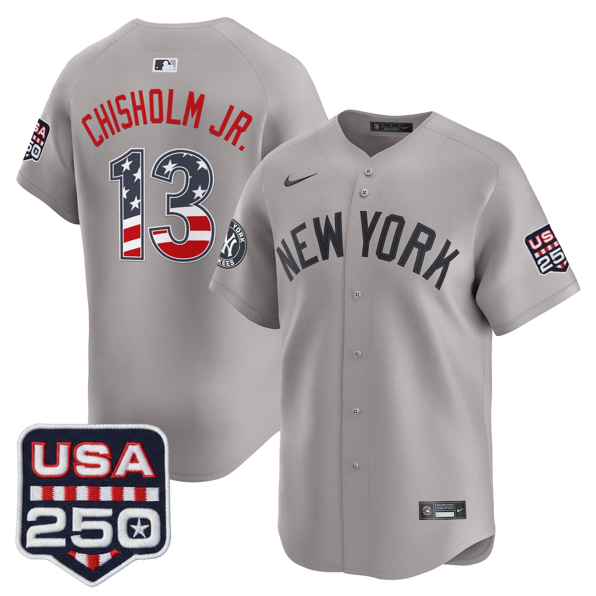 Men's New York Yankees USA 250 Fourth of July Vapor Premier Limited Jersey - All Stitched