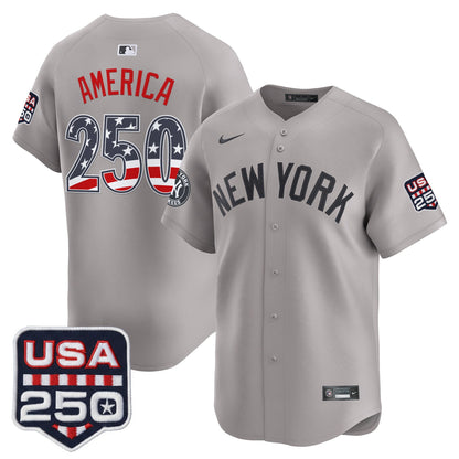 Men's New York Yankees USA 250 Fourth of July Vapor Premier Limited Jersey - All Stitched