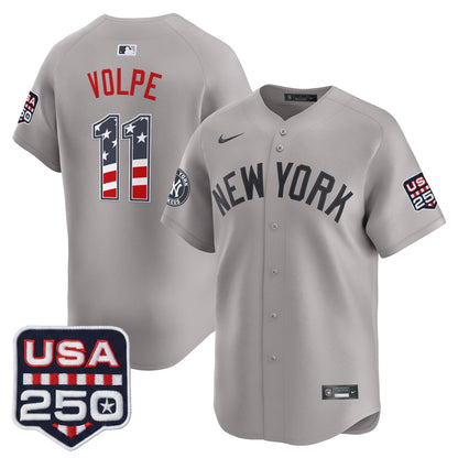 Men's New York Yankees USA 250 Fourth of July Vapor Premier Limited Jersey - All Stitched