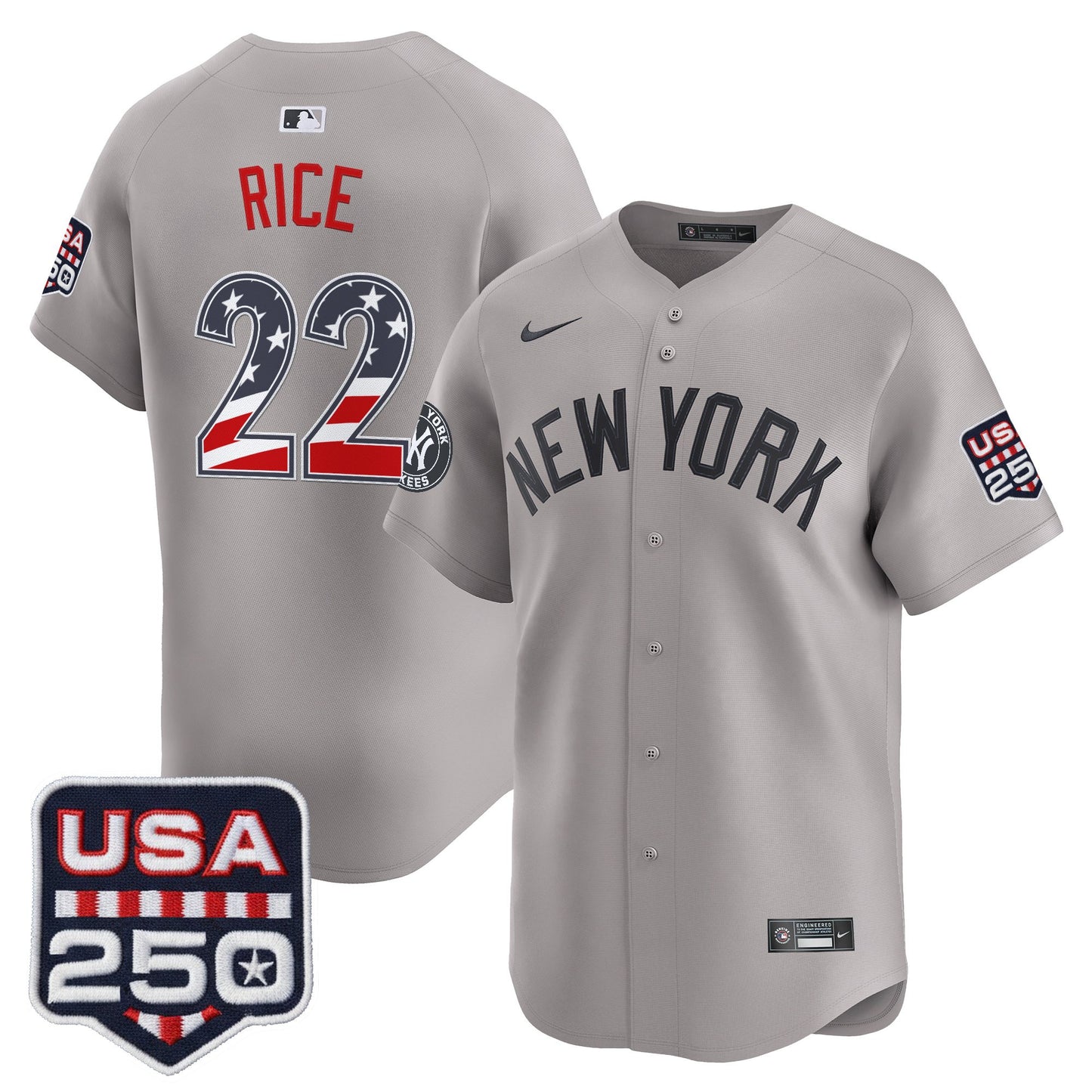 Men's New York Yankees USA 250 Fourth of July Vapor Premier Limited Jersey - All Stitched