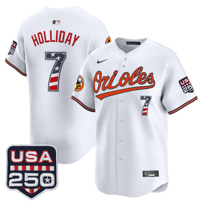 Baltimore Orioles USA 250 Fourth of July Vapor Premier Limited Jersey - All Stitched