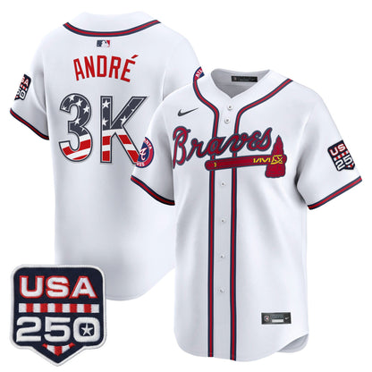 Atlanta Braves USA 250 Fourth of July Vapor Premier Limited Jersey - All Stitched