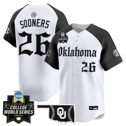 Men's Oklahoma Sooners 2026 World Series Vapor Premier Limited Jersey - Gothic Edition - All Stitched
