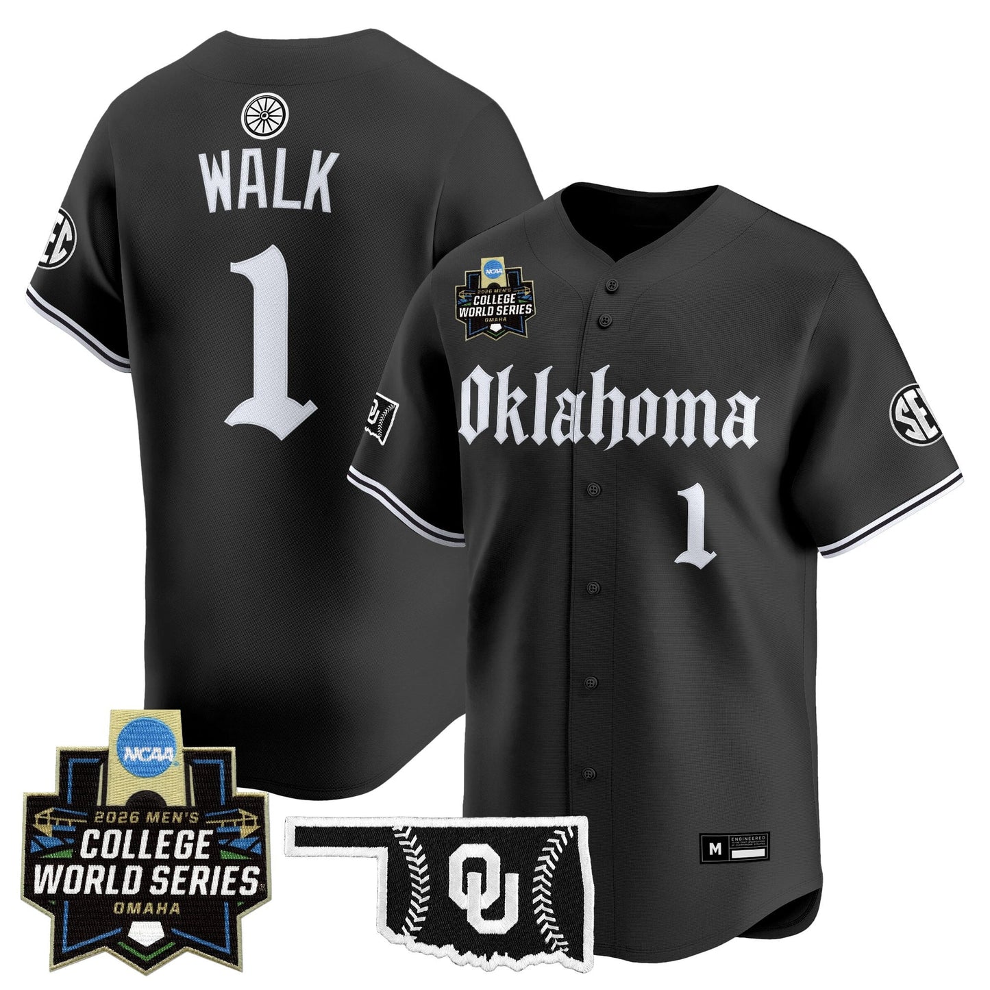 Men's Oklahoma Sooners 2026 World Series Vapor Premier Limited Jersey - Gothic Edition - All Stitched