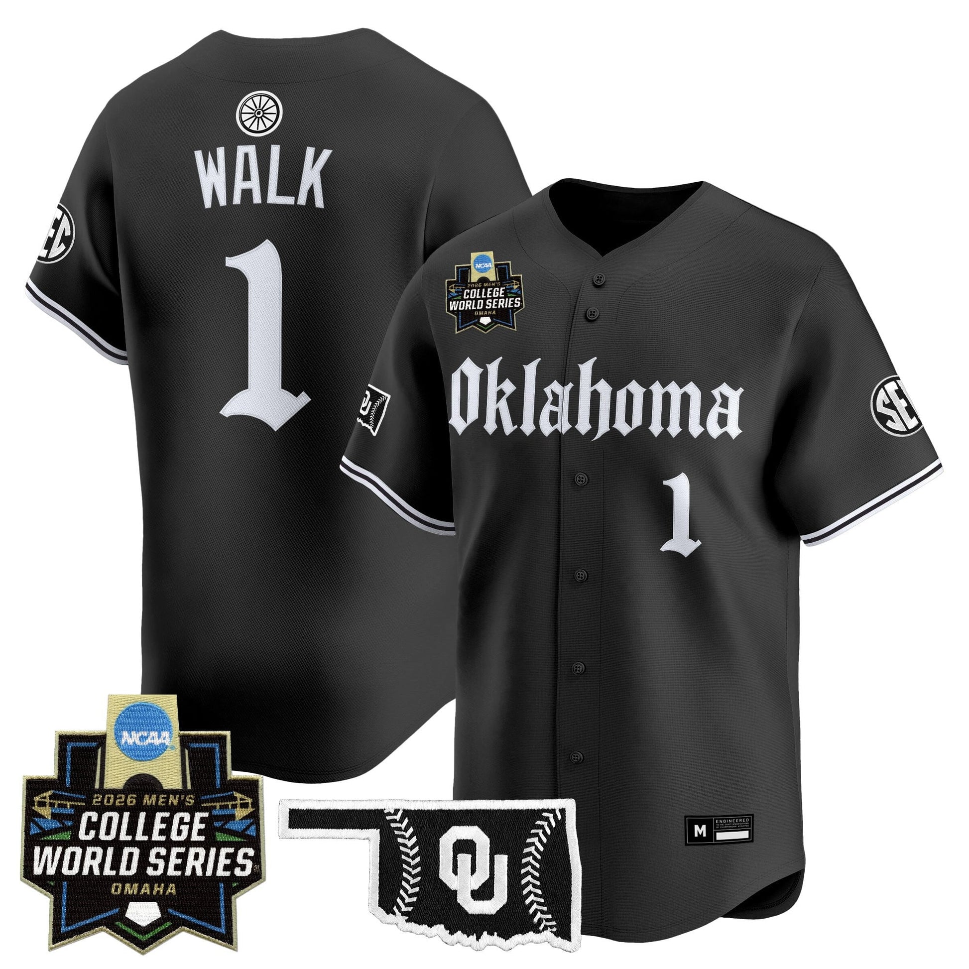 Men's Oklahoma Sooners 2026 World Series Vapor Premier Limited Jersey - Gothic Edition - All Stitched
