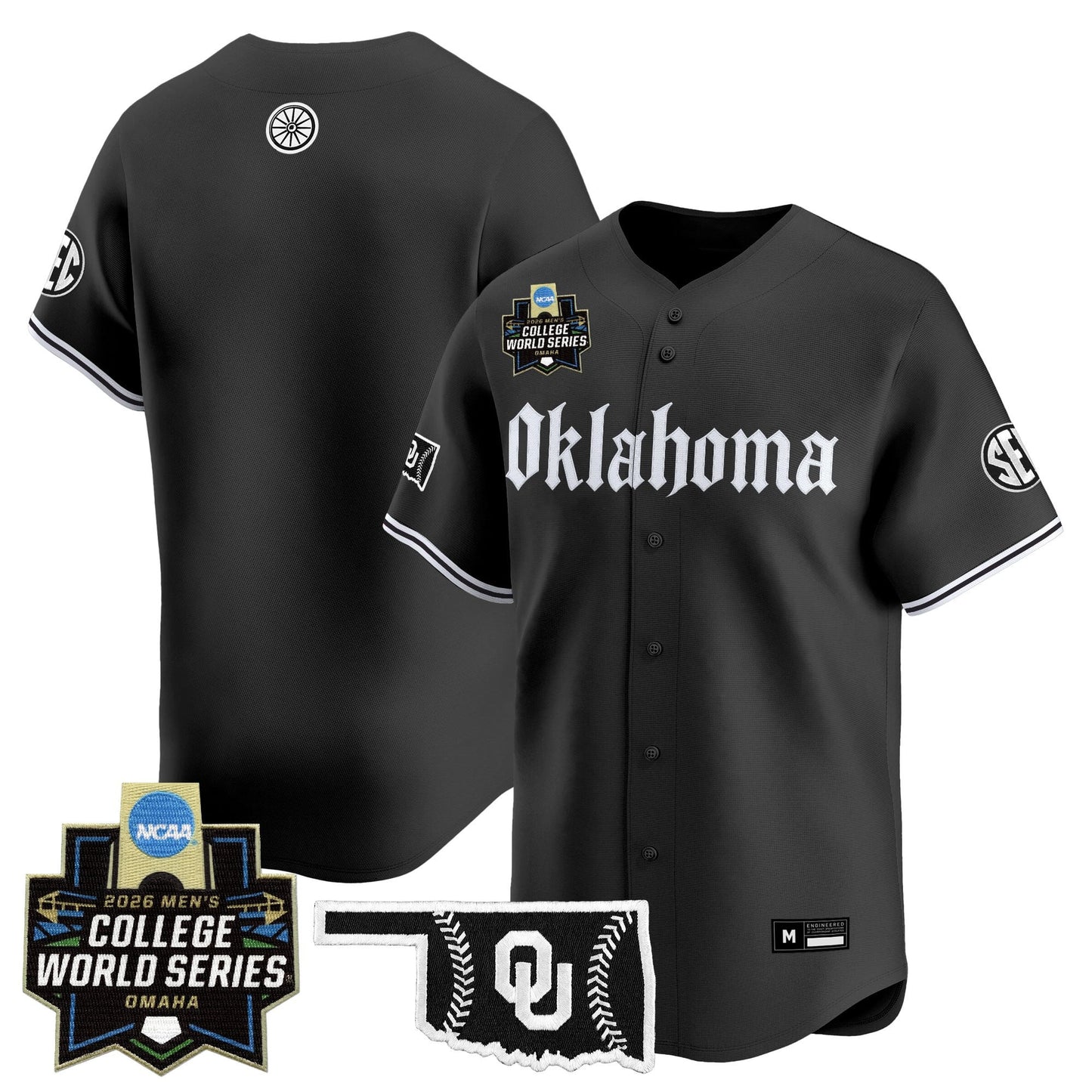Men's Oklahoma Sooners 2026 World Series Vapor Premier Limited Jersey - Gothic Edition - All Stitched