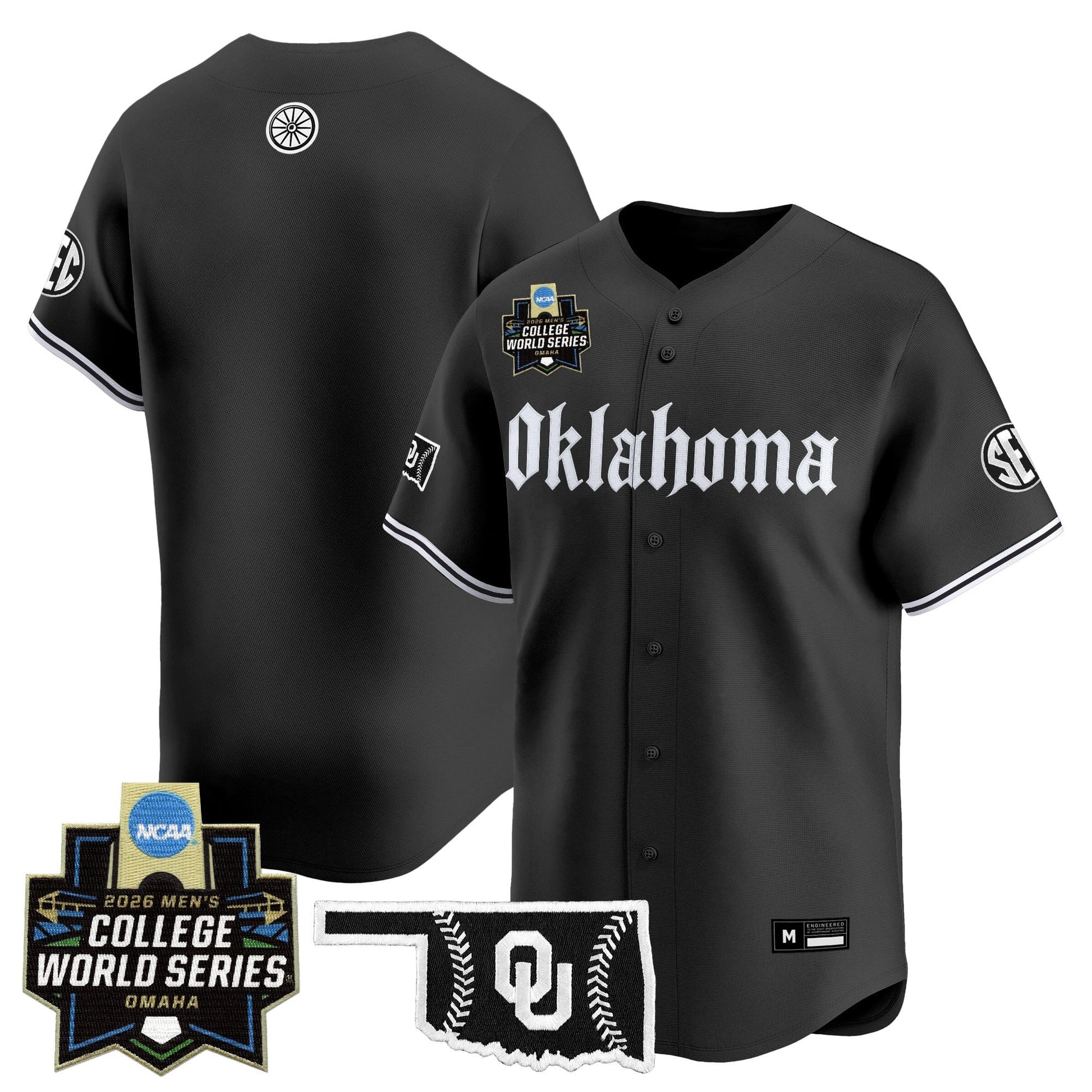 Men's Oklahoma Sooners 2026 World Series Vapor Premier Limited Jersey - Gothic Edition - All Stitched