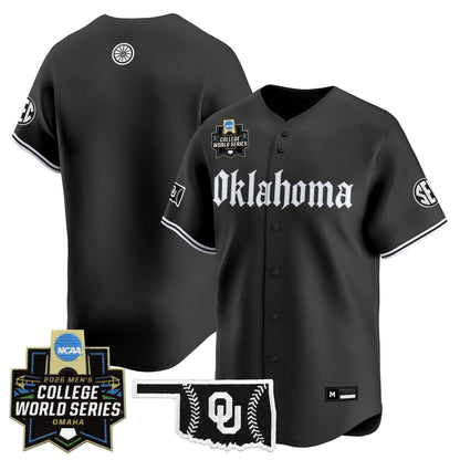 Men's Oklahoma Sooners 2026 World Series Vapor Premier Limited Jersey - Gothic Edition - All Stitched