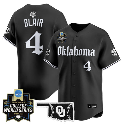 Men's Oklahoma Sooners 2026 World Series Vapor Premier Limited Jersey - Gothic Edition - All Stitched